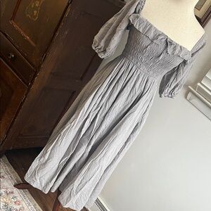 Elegant Gray Off-Shoulder Dress